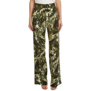Worth New York Wide Leg Palazzo Silk Tropical Pants Size 6
